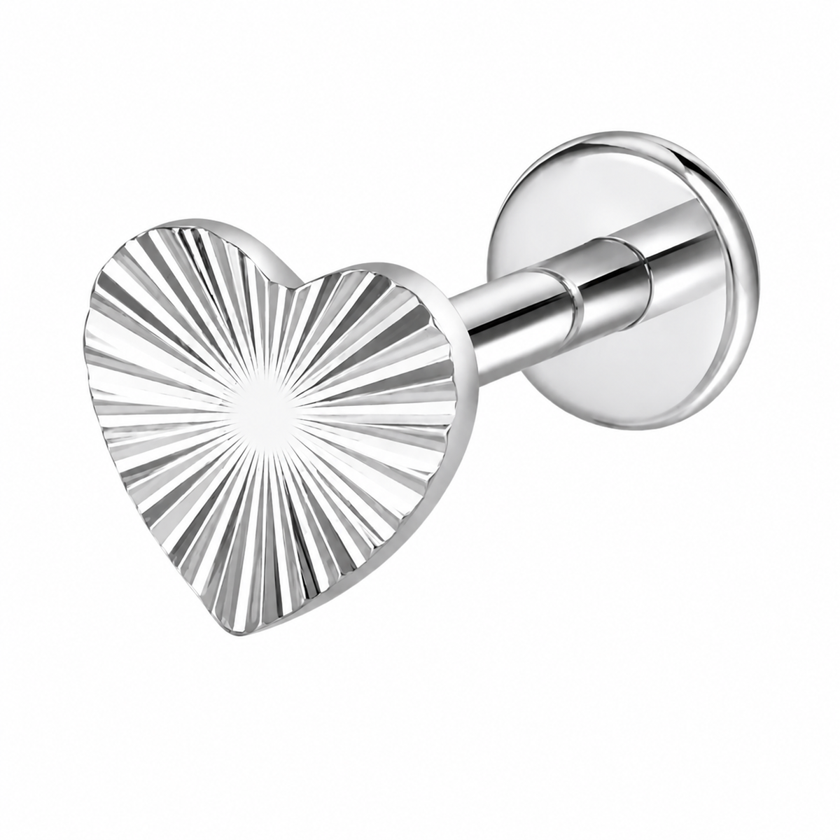 Tytanowy kolczyk labret do piercingu - złoty
