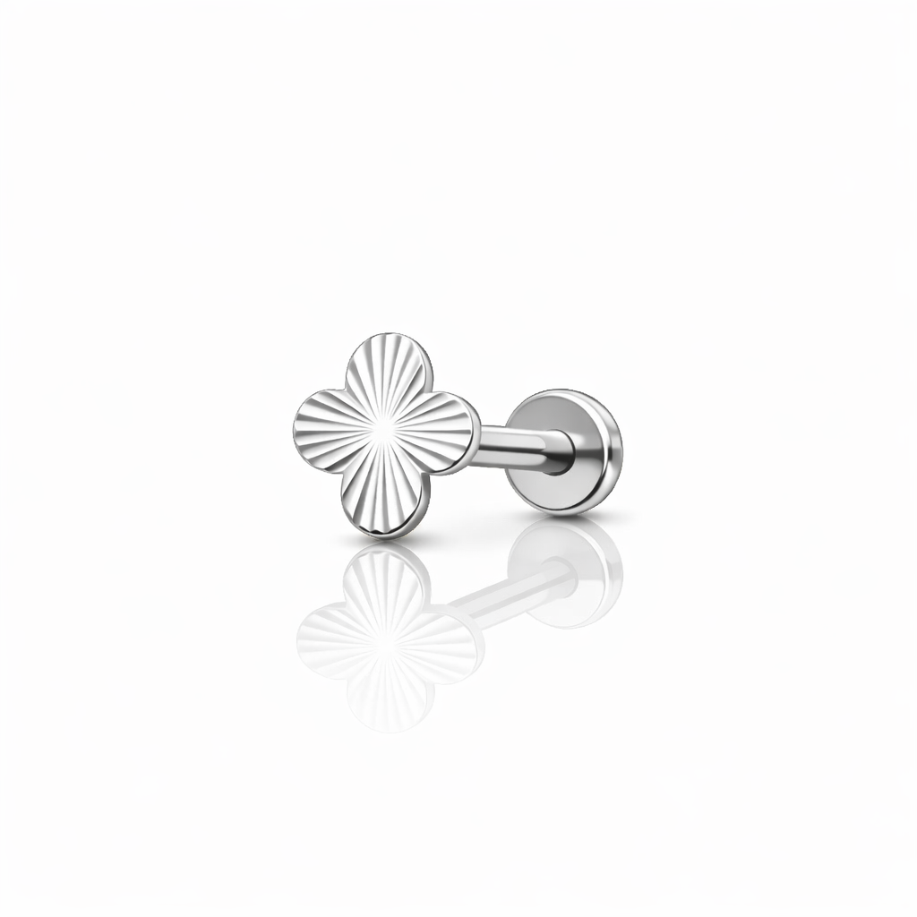 KOLCZYK DO PIERCINGU LABRET TYTANOWY –  SREBRNY