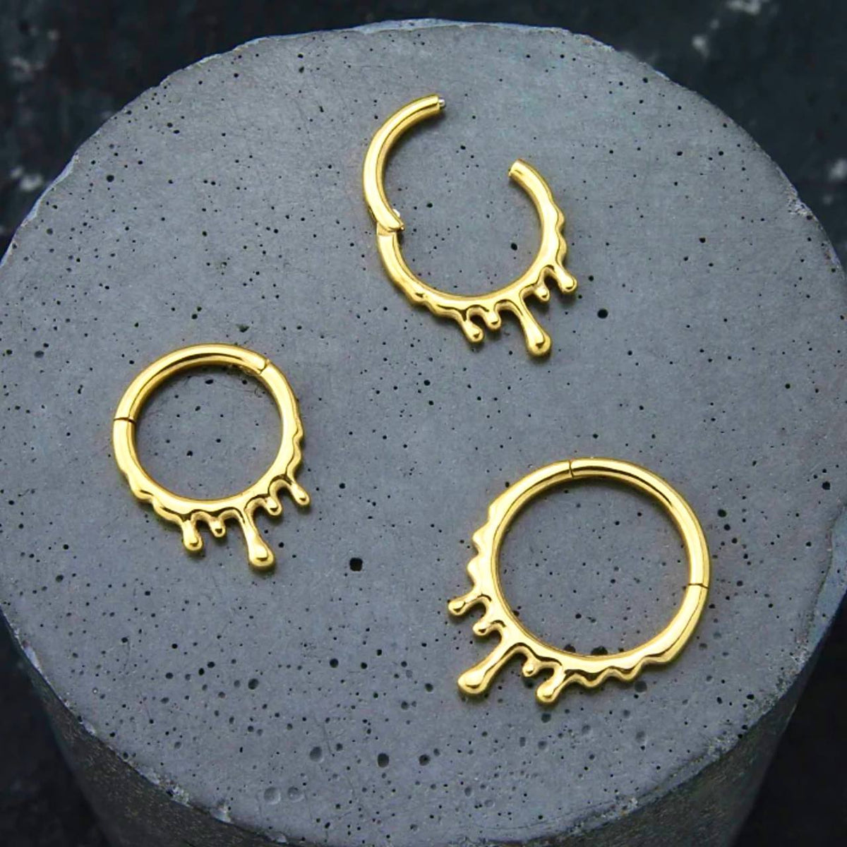 Kółko tytanowe spływających kropli G23 Clicker