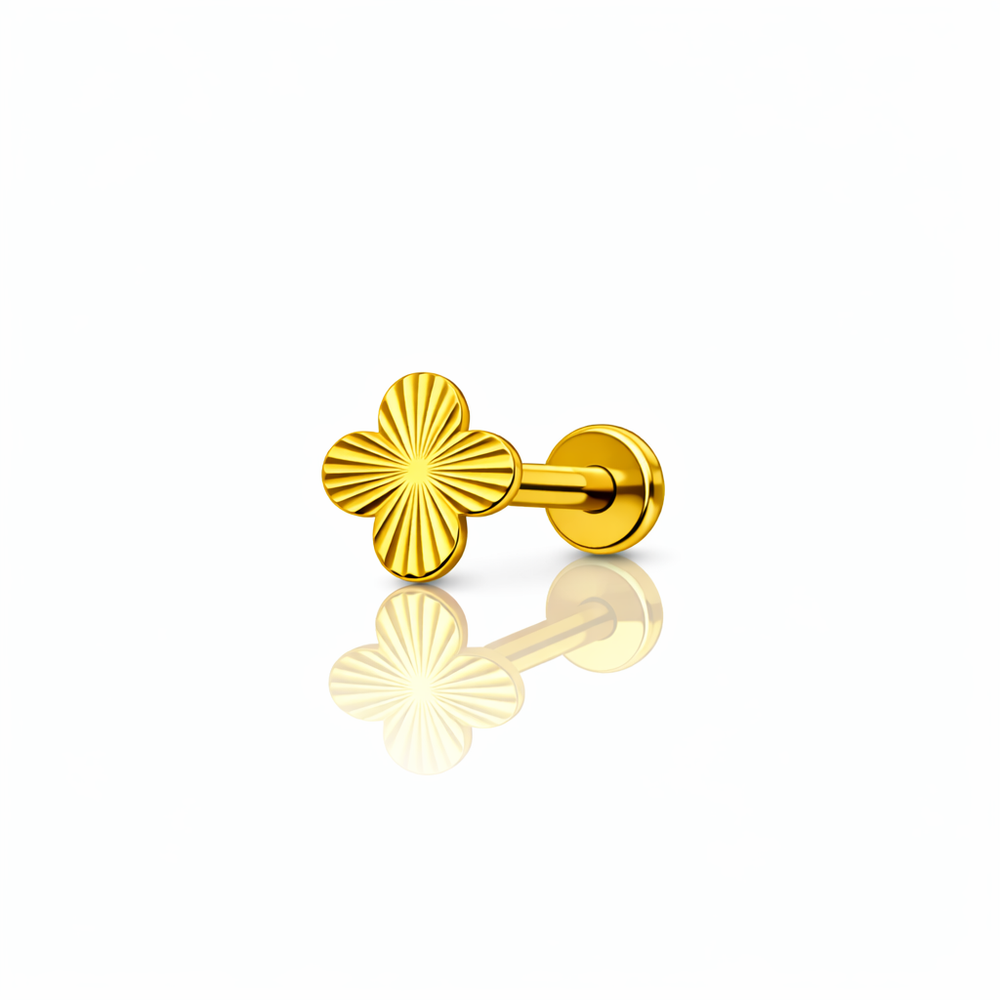 KOLCZYK DO PIERCINGU LABRET TYTANOWY –  ZŁOTY