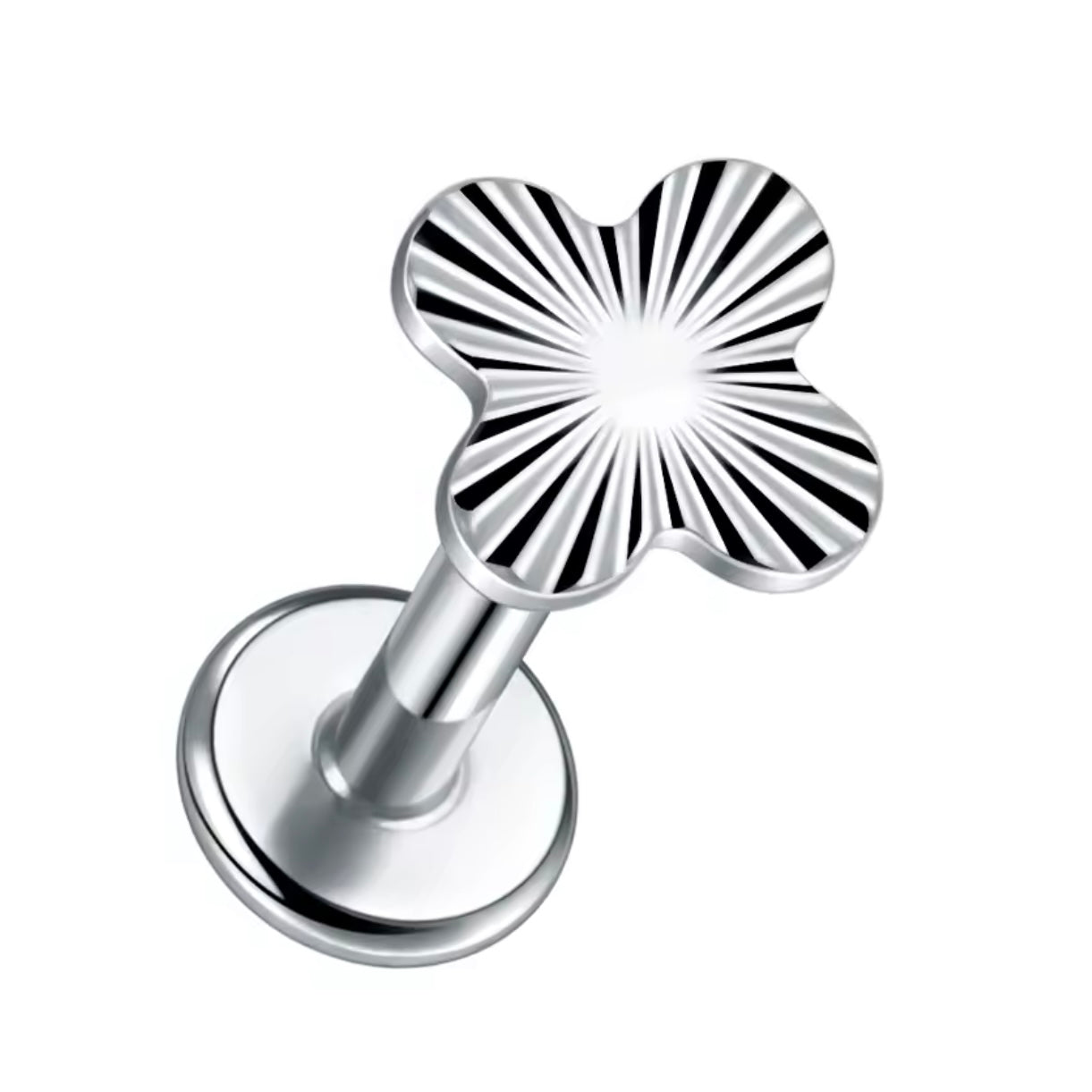 KOLCZYK DO PIERCINGU LABRET TYTANOWY –  SREBRNY