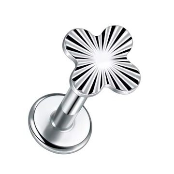 KOLCZYK DO PIERCINGU LABRET TYTANOWY –  SREBRNY