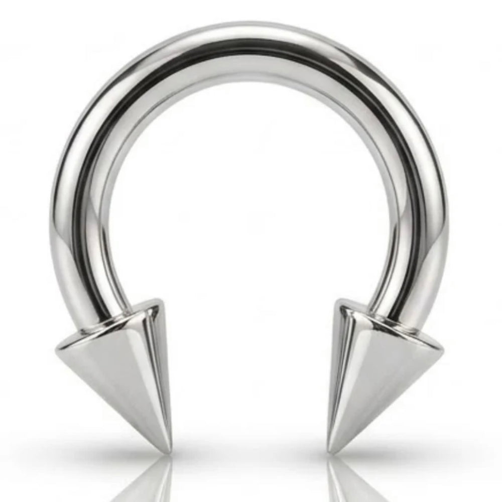 TYTANOWA ZŁOTA PODKOWA Z DWOMA STOŻKAMI GWINT ZEWNĘTRZNY