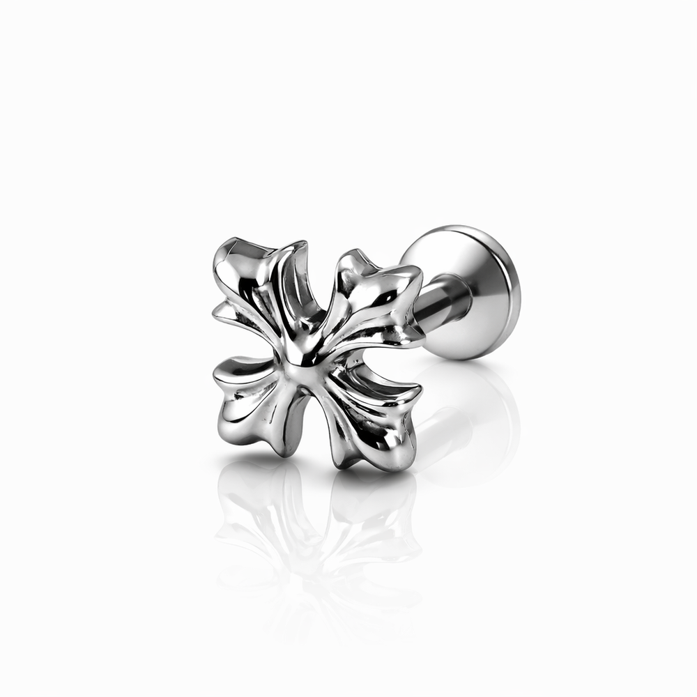 LABRET DO PIERCINGU UCHA KWIAT SREBRNY – TYTAN ASTM F-136