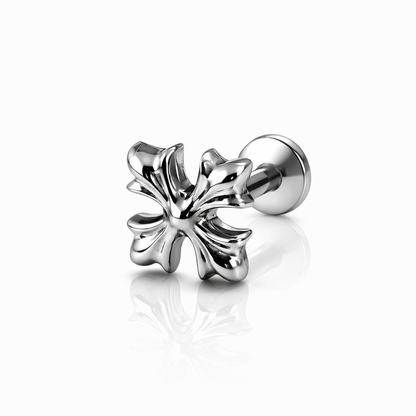 LABRET DO PIERCINGU UCHA KWIAT SREBRNY – TYTAN ASTM F-136