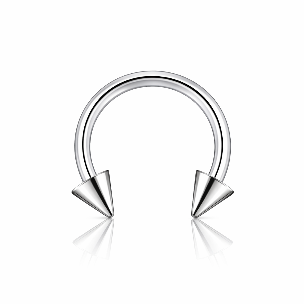 TYTANOWA ZŁOTA PODKOWA Z DWOMA STOŻKAMI GWINT ZEWNĘTRZNY