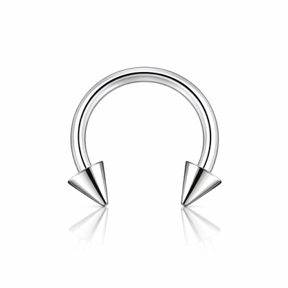 TYTANOWA ZŁOTA PODKOWA Z DWOMA STOŻKAMI GWINT ZEWNĘTRZNY