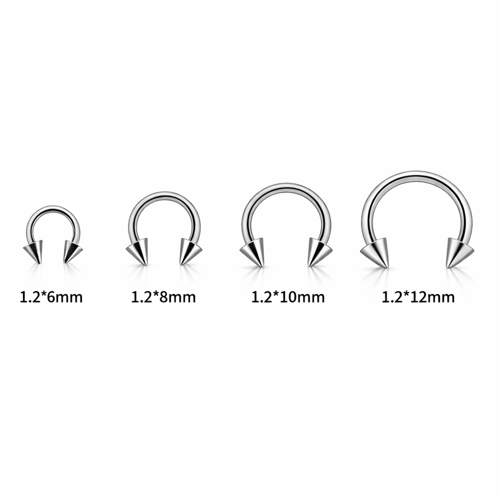 TYTANOWA ZŁOTA PODKOWA Z DWOMA STOŻKAMI GWINT ZEWNĘTRZNY