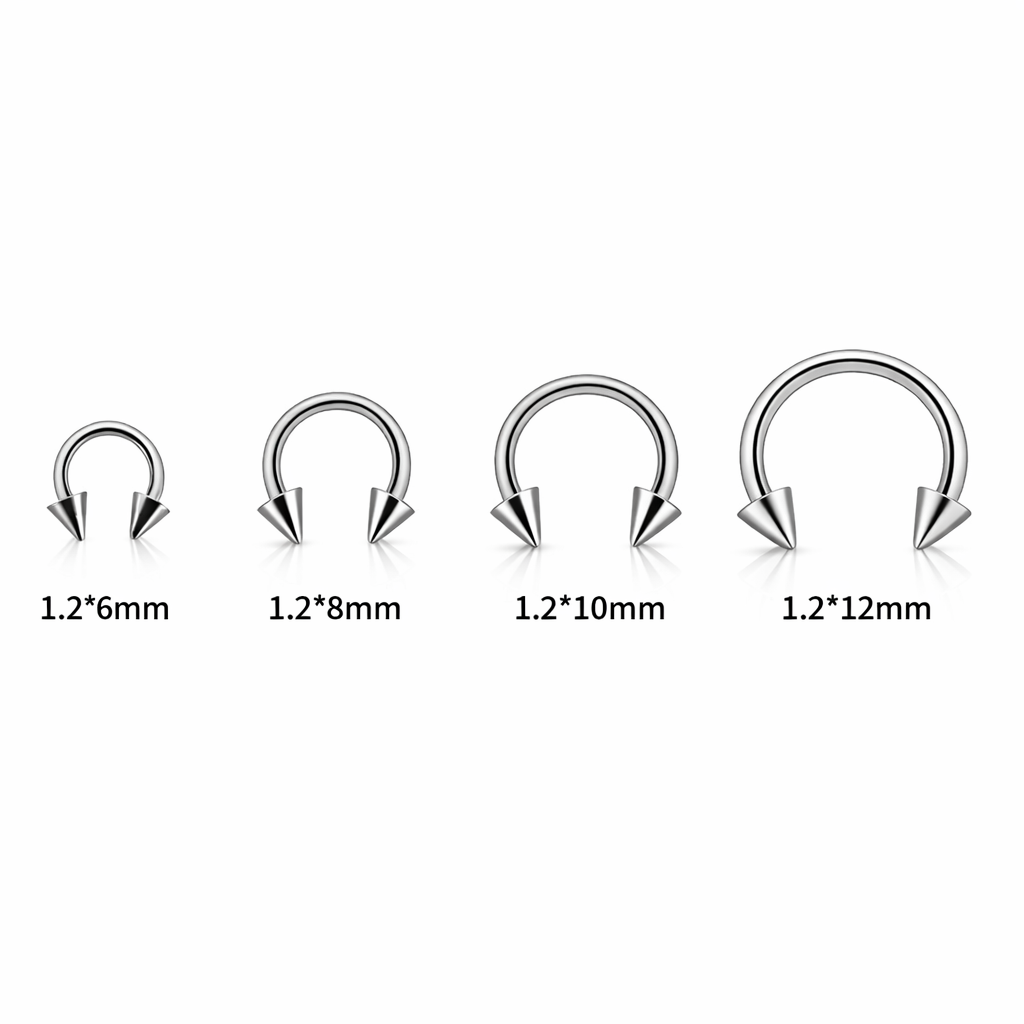 TYTANOWA ZŁOTA PODKOWA Z DWOMA STOŻKAMI GWINT ZEWNĘTRZNY