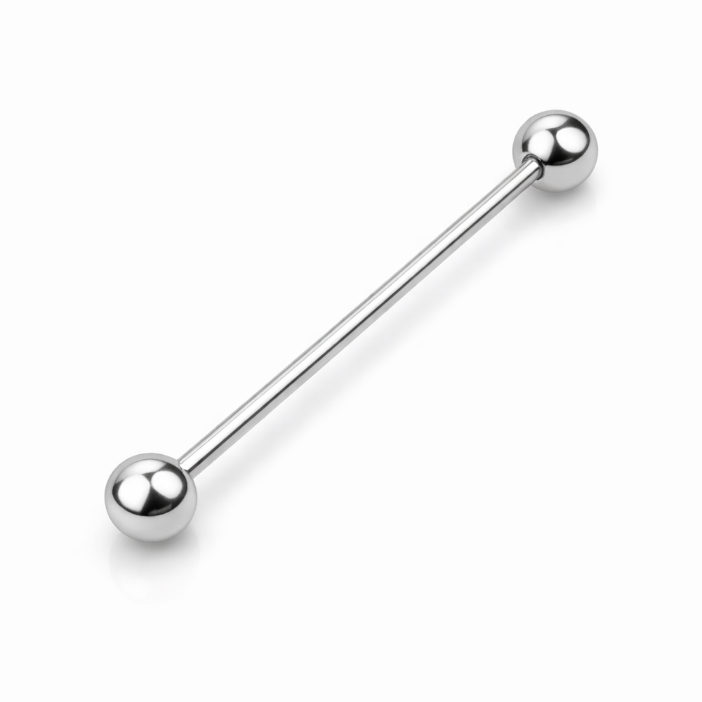 SZTANGA  SREBRNA TYTANOWA INDUSTRIAL DO PIERCINGU