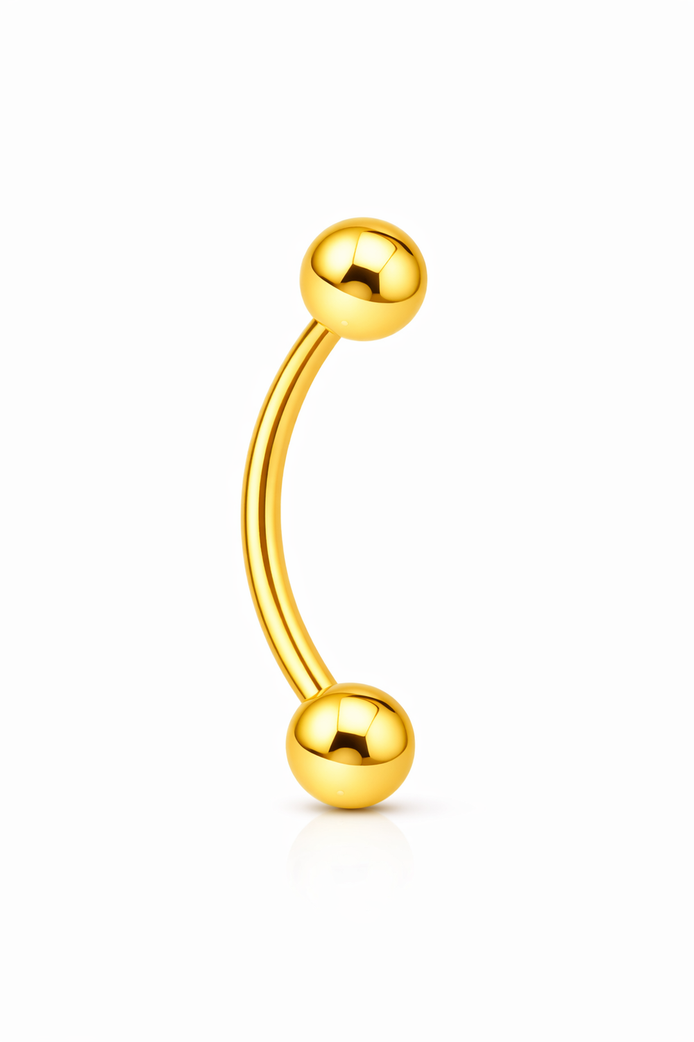 BANAN Tytanowy ZŁOTY – kolczyk do piercingu Gwint zewnętrzny