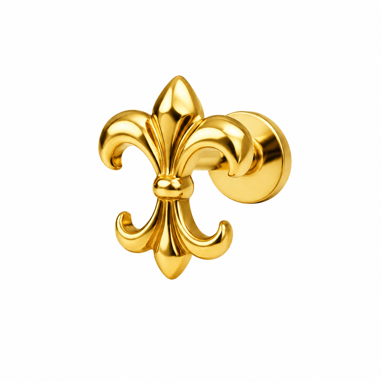 LABRET DO PIERCINGU UCHA ZŁOTY – GWINT WEWNĘTRZNY | TYTAN ASTM F-136
