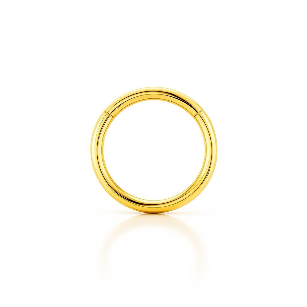 Kółko  clicker tytanowy G23 – złoty kolczyk do piercingu