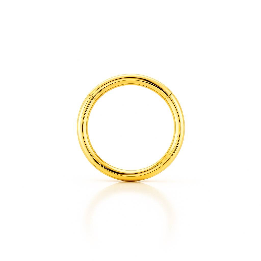 KÓŁKO CLICKER ZŁOTY TYTANOWE - KOLCZYK DO PIERCINGU