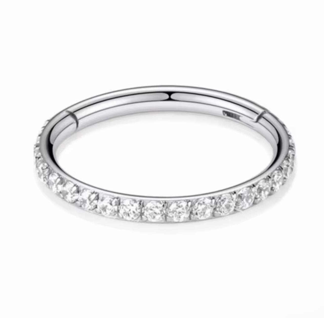 Tytanowe kółko CLICKER  srebny / złoty  kolczyk piercing Helix Conch Nostril