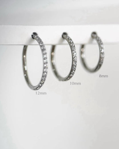 Tytanowe kółko CLICKER  srebny / złoty  kolczyk piercing Helix Conch Nostril