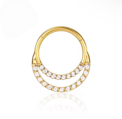 Clicker tytanowy srebrny  pod – kółko do piercingu ucha