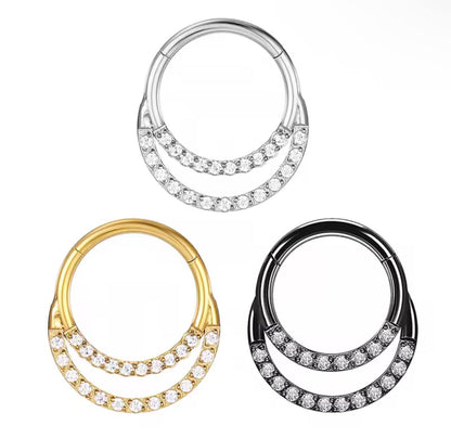 Clicker tytanowy srebrny  pod – kółko do piercingu ucha