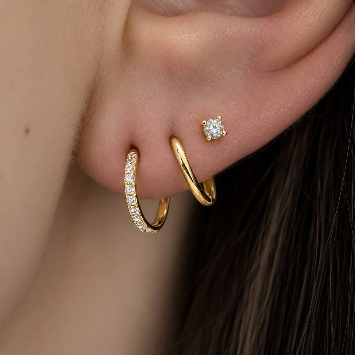 Zestaw kolczyków do piercingu Golden Sparkle